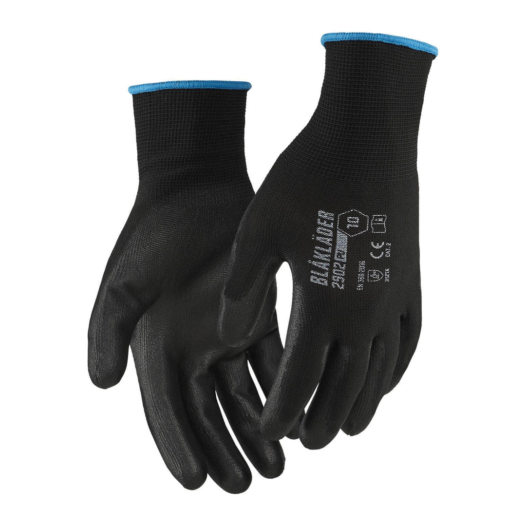 Blaklader 29021453 PU-dipped Work Gloves (12 Pairs) Black Main #colour_black