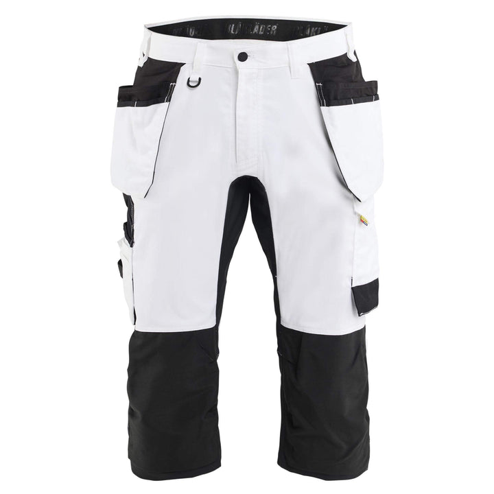 Blaklader 17741832 Painters 4-Way Stretch Pirate Trousers White/Black Main #colour_white-black
