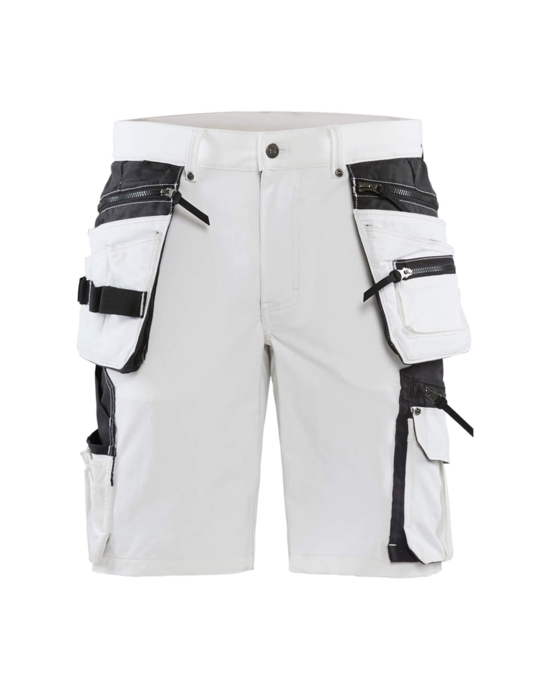 Blaklader 10881645 Painters Shorts 4-Way-Stretch White/Dark Grey Main #colour_white-dark-grey