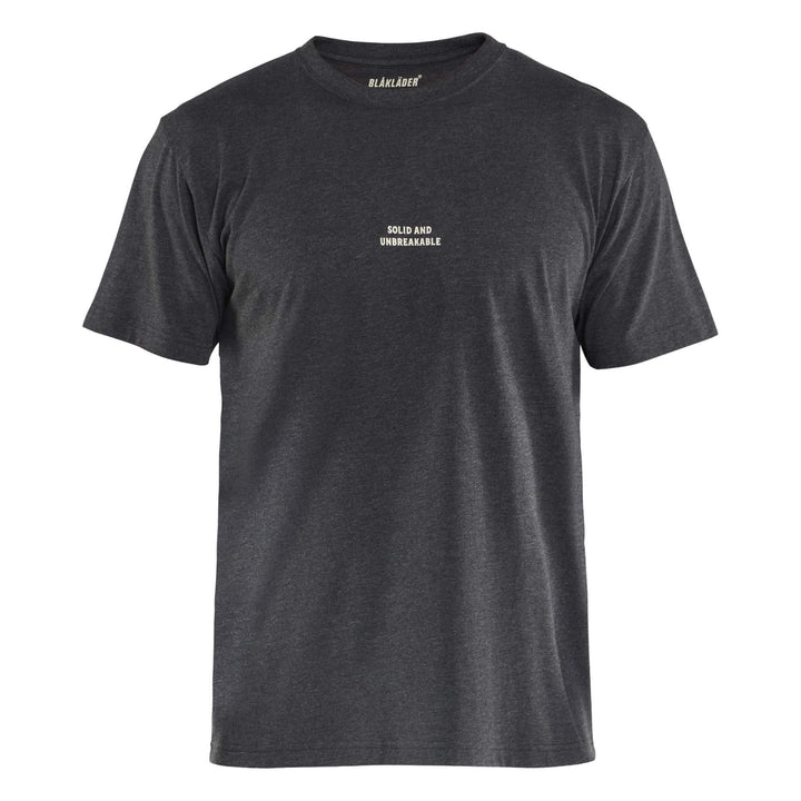 Blaklader 94221053 Reinforced Seam Eagle Polycotton T-Shirt Black Melange Main #colour_black-melange