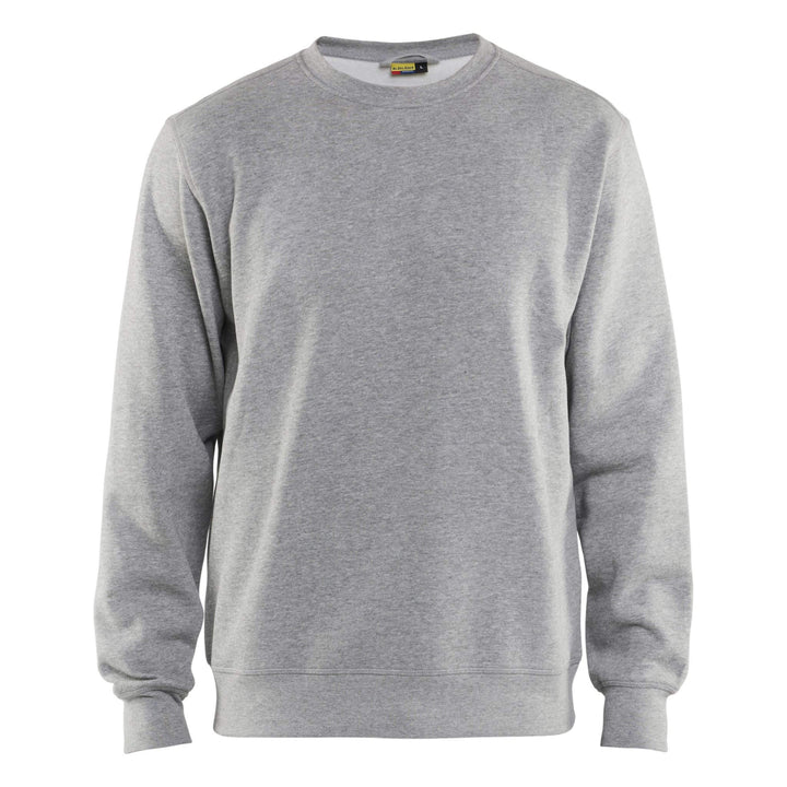 Blaklader 33641157 Round Neck College Jersey Sweatshirt Grey Melange Main #colour_grey-melange