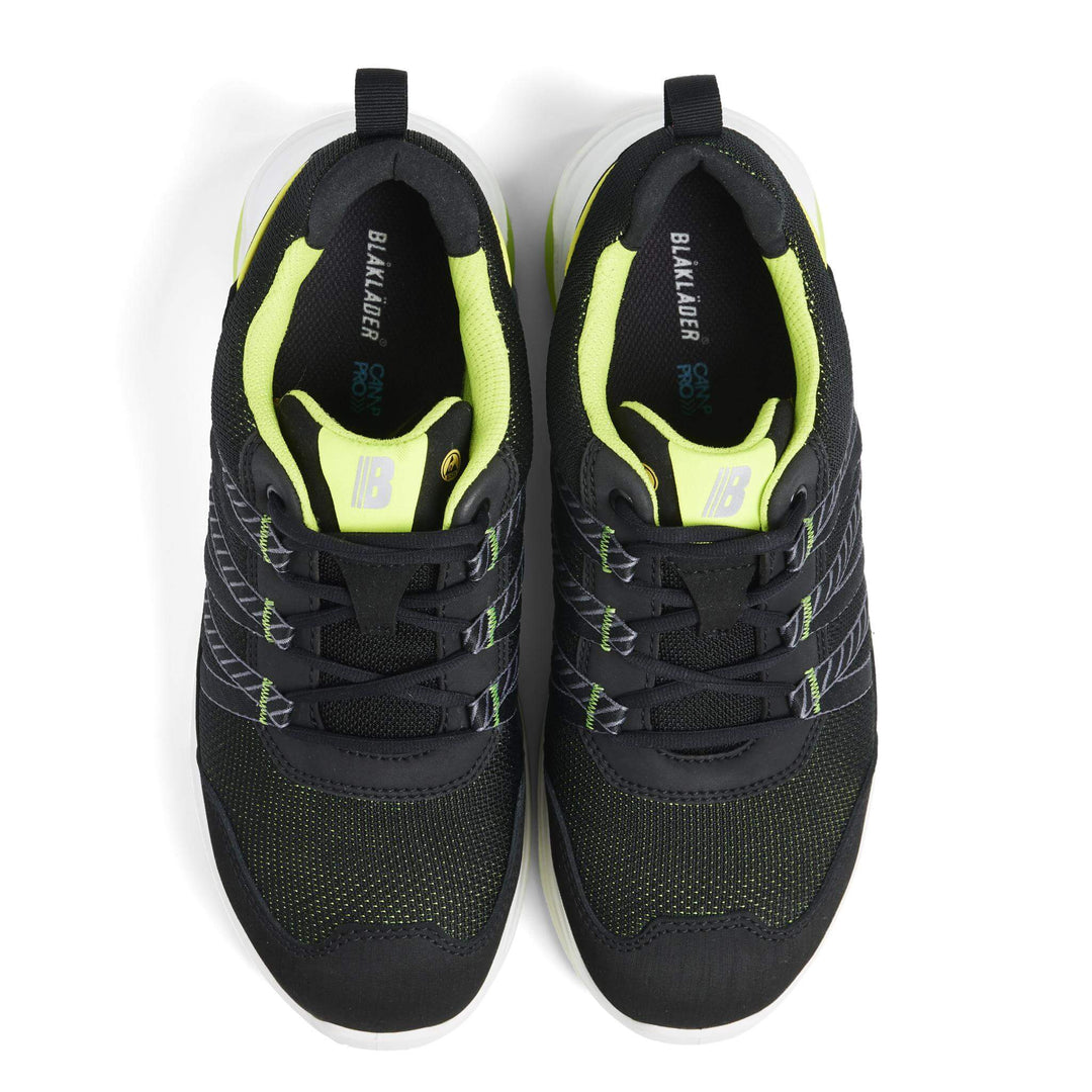Blaklader 24020000 SPRINTER S1P ESD Composite Toe Cap Trainer Safety Shoes Black/Lime Green Right #colour_black-lime-green