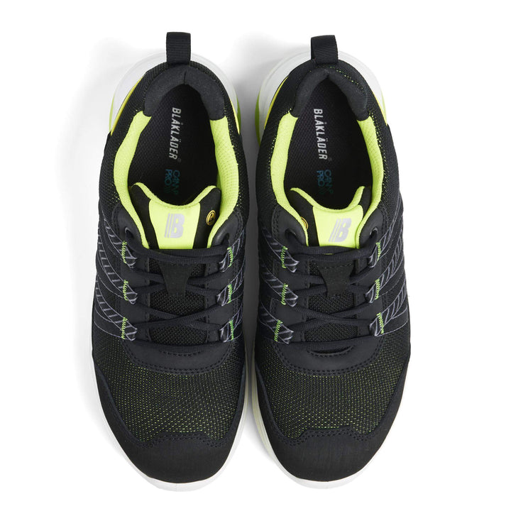 Blaklader 24020000 SPRINTER S1P ESD Composite Toe Cap Trainer Safety Shoes Black/Lime Green Right #colour_black-lime-green