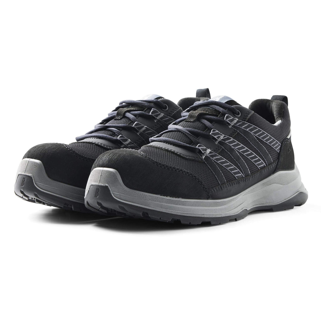 Blaklader 24020000 SPRINTER S1P ESD Composite Toe Cap Trainer Safety Shoes Black/Mid Grey Left #colour_black-mid-grey