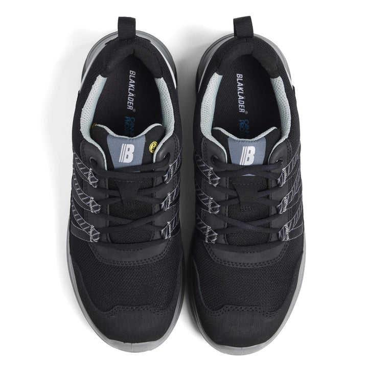 Blaklader 24020000 SPRINTER S1P ESD Composite Toe Cap Trainer Safety Shoes Black/Mid Grey Right #colour_black-mid-grey