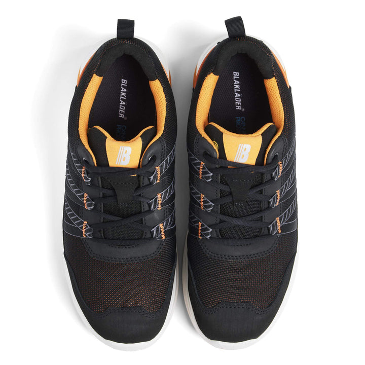 Blaklader 24020000 SPRINTER S1P ESD Composite Toe Cap Trainer Safety Shoes Black/Orange Right #colour_black-orange