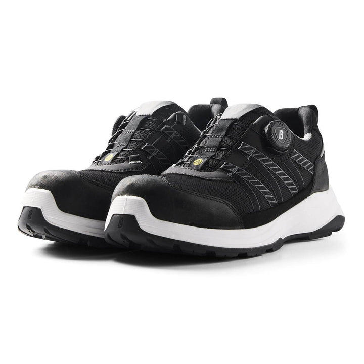 Blaklader 24140000 SPRINTER S1P Lightweight Composite Toe Cap Trainer Safety Shoes Black Left #colour_black