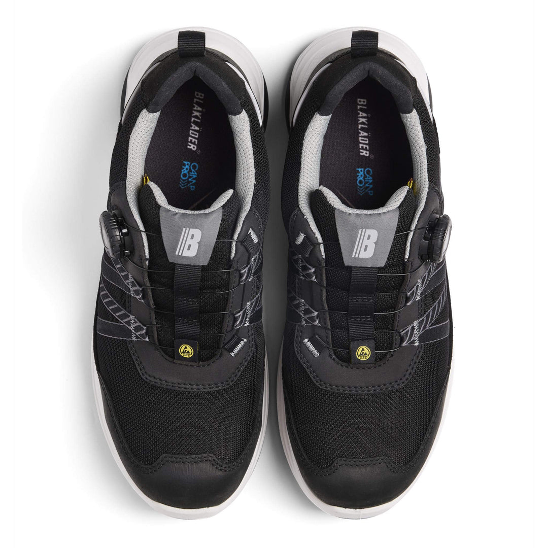 Blaklader 24140000 SPRINTER S1P Lightweight Composite Toe Cap Trainer Safety Shoes Black Right #colour_black