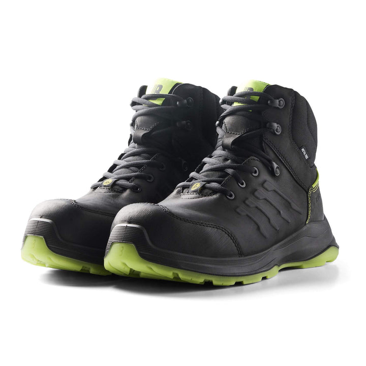 Blaklader 24130000 SPRINTER S3S Composite Toe Cap Safety Boots Black/Lime Green Left #colour_black-lime-green