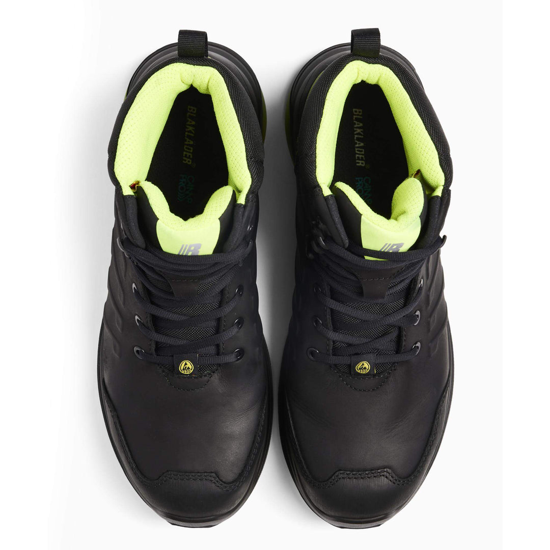 Blaklader 24130000 SPRINTER S3S Composite Toe Cap Safety Boots Black/Lime Green Right #colour_black-lime-green