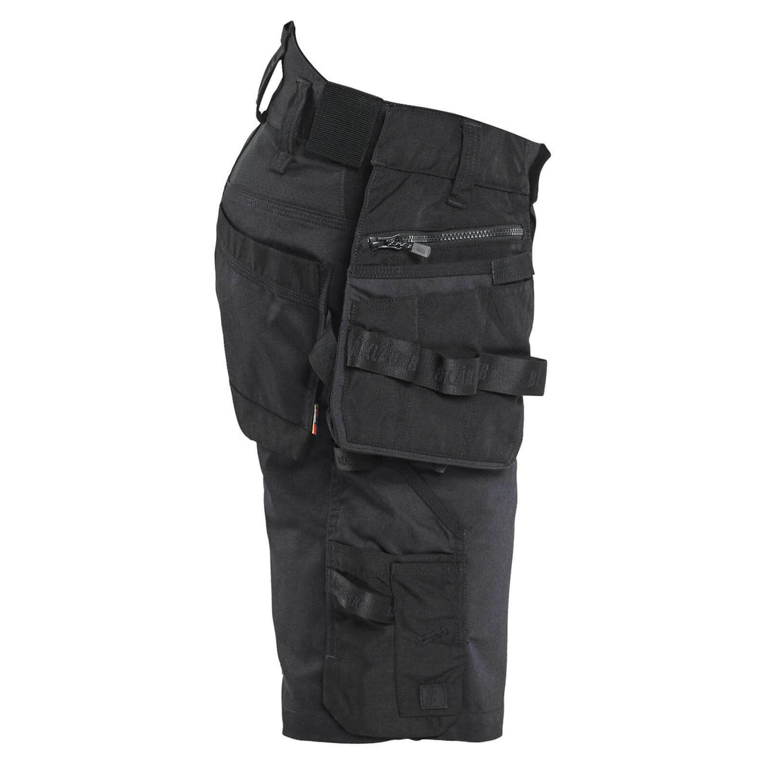 Blaklader 19721149 STRIKER Craftsman Stretch Denim Shorts Black/Black Right #colour_black-black