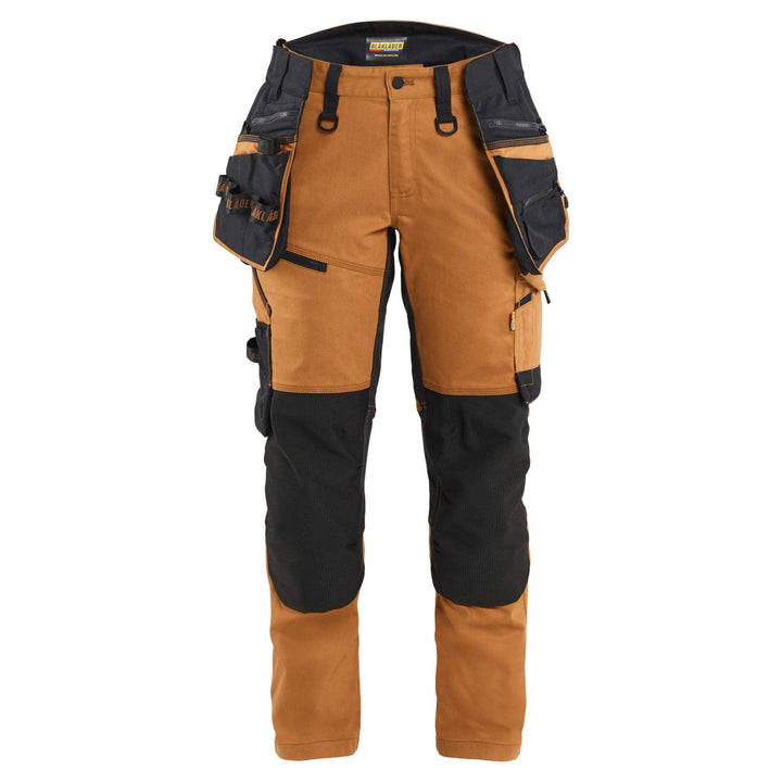Blaklader 71701149 STRIKER Ladies Craftsman Stretch Knee Pad Trousers Rust/Black Main #colour_rust-black