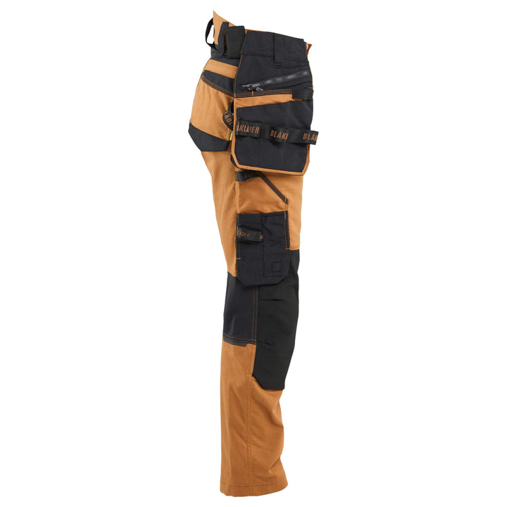 Blaklader 71701149 STRIKER Ladies Craftsman Stretch Knee Pad Trousers Rust/Black Right #colour_rust-black