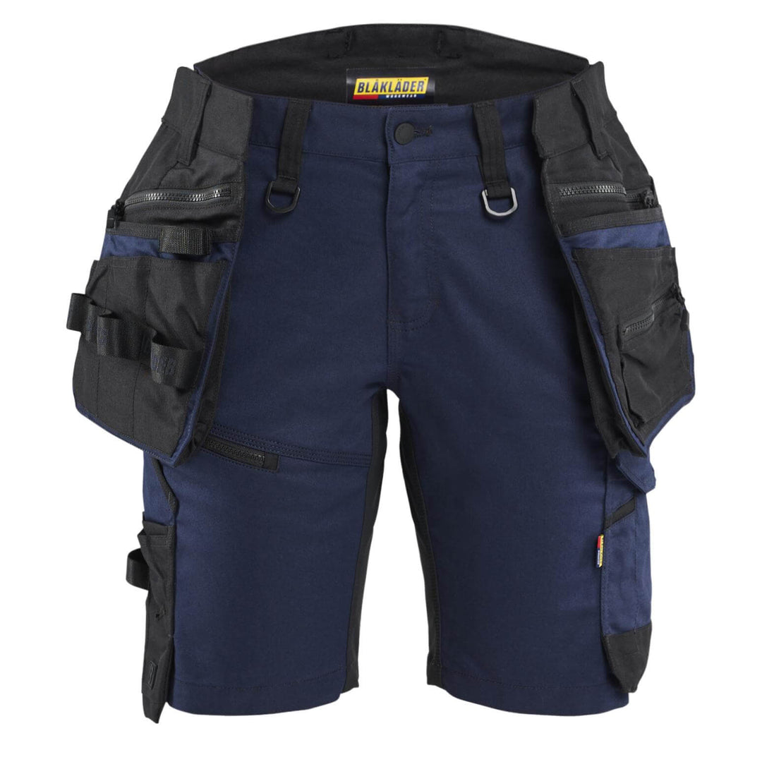 Blaklader 71751149 STRIKER Ladies Craftsman Stretch Shorts Dark Navy Blue/Black Main #colour_dark-navy-blue-black