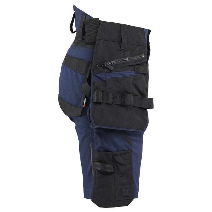 Blaklader 71751149 STRIKER Ladies Craftsman Stretch Shorts Dark Navy Blue/Black Right #colour_dark-navy-blue-black