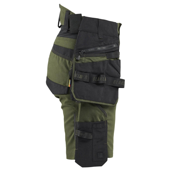 Blaklader 71751149 STRIKER Ladies Craftsman Stretch Shorts Forest Night/Black Right #colour_forest-night-black