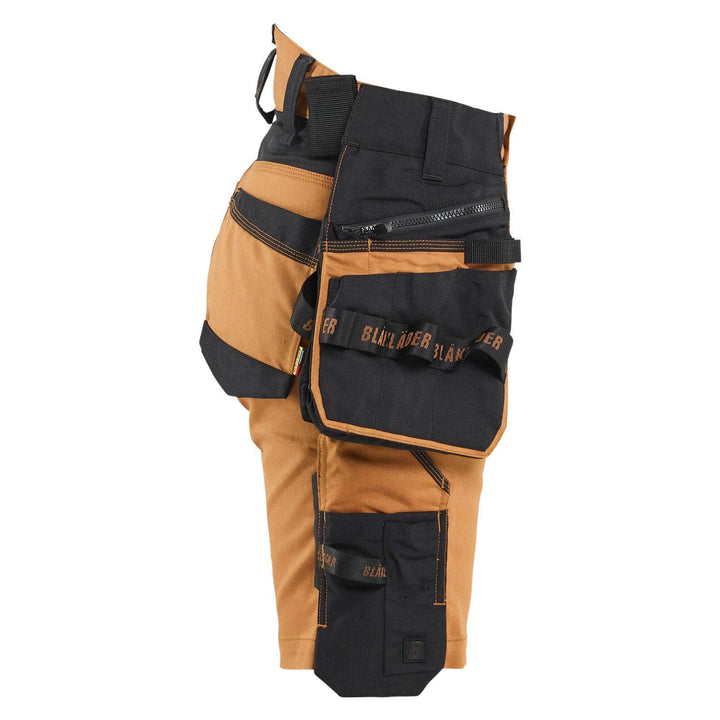 Blaklader 71751149 STRIKER Ladies Craftsman Stretch Shorts Rust/Black Right #colour_rust-black