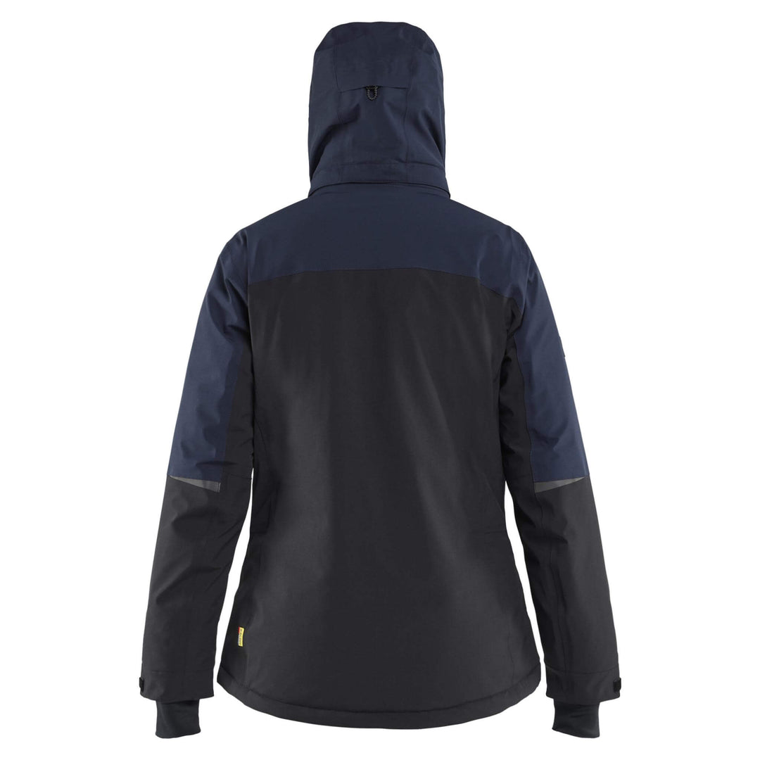Blaklader 47071917 STRIKER Ladies Stretch Insulated Waterproof Winter Jacket Dark Navy Blue/Hi-Vis Yellow Additional 1 #colour_dark-navy-blue-hi-vis-yellow