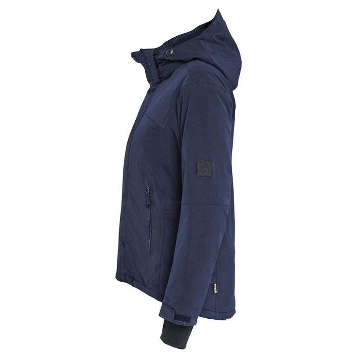 Blaklader 47071917 STRIKER Ladies Stretch Insulated Waterproof Winter Jacket Dark Navy Blue Left #colour_dark-navy-blue