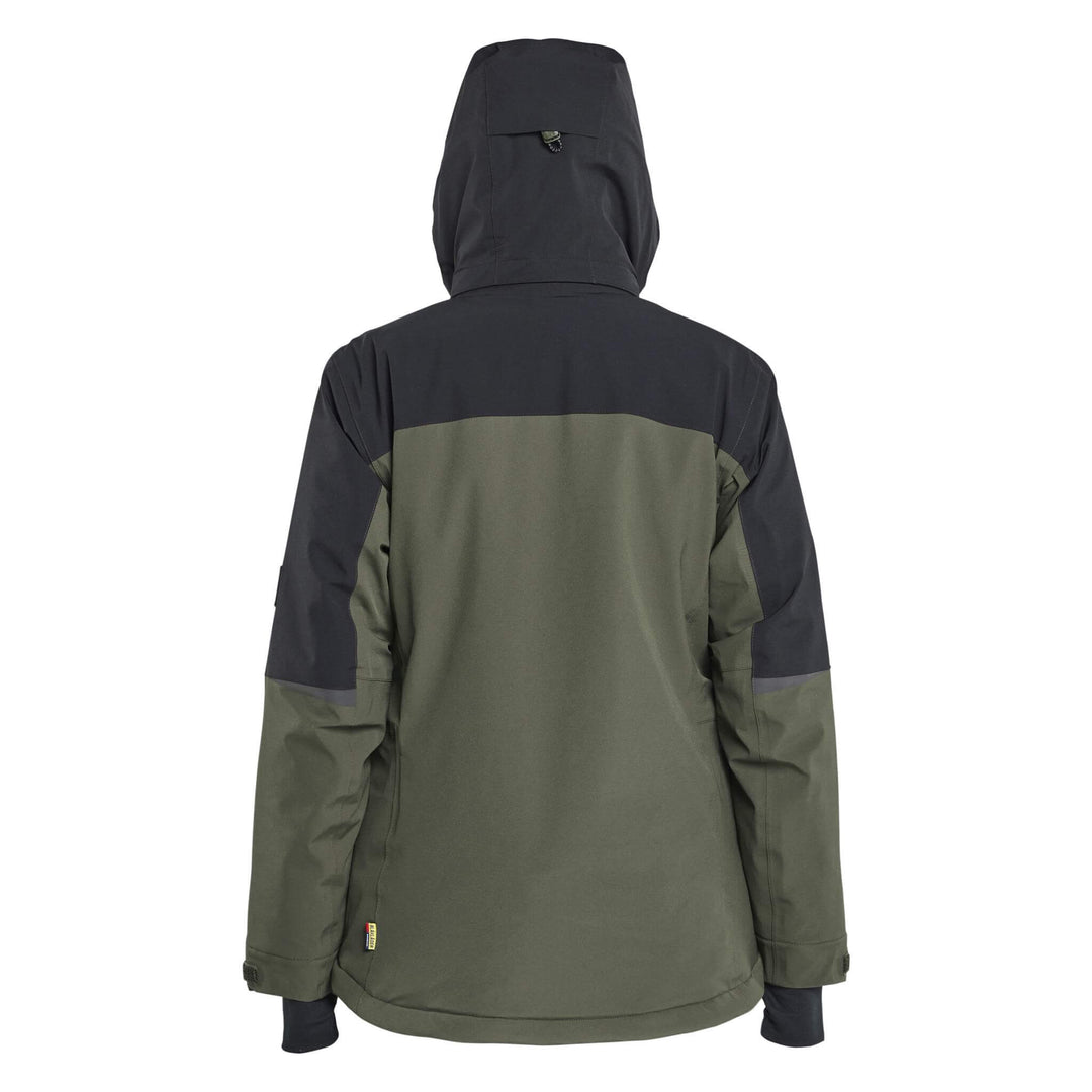 Blaklader 47071917 STRIKER Ladies Stretch Insulated Waterproof Winter Jacket Forest Green/Rust Additional 1 #colour_forest-green-rust