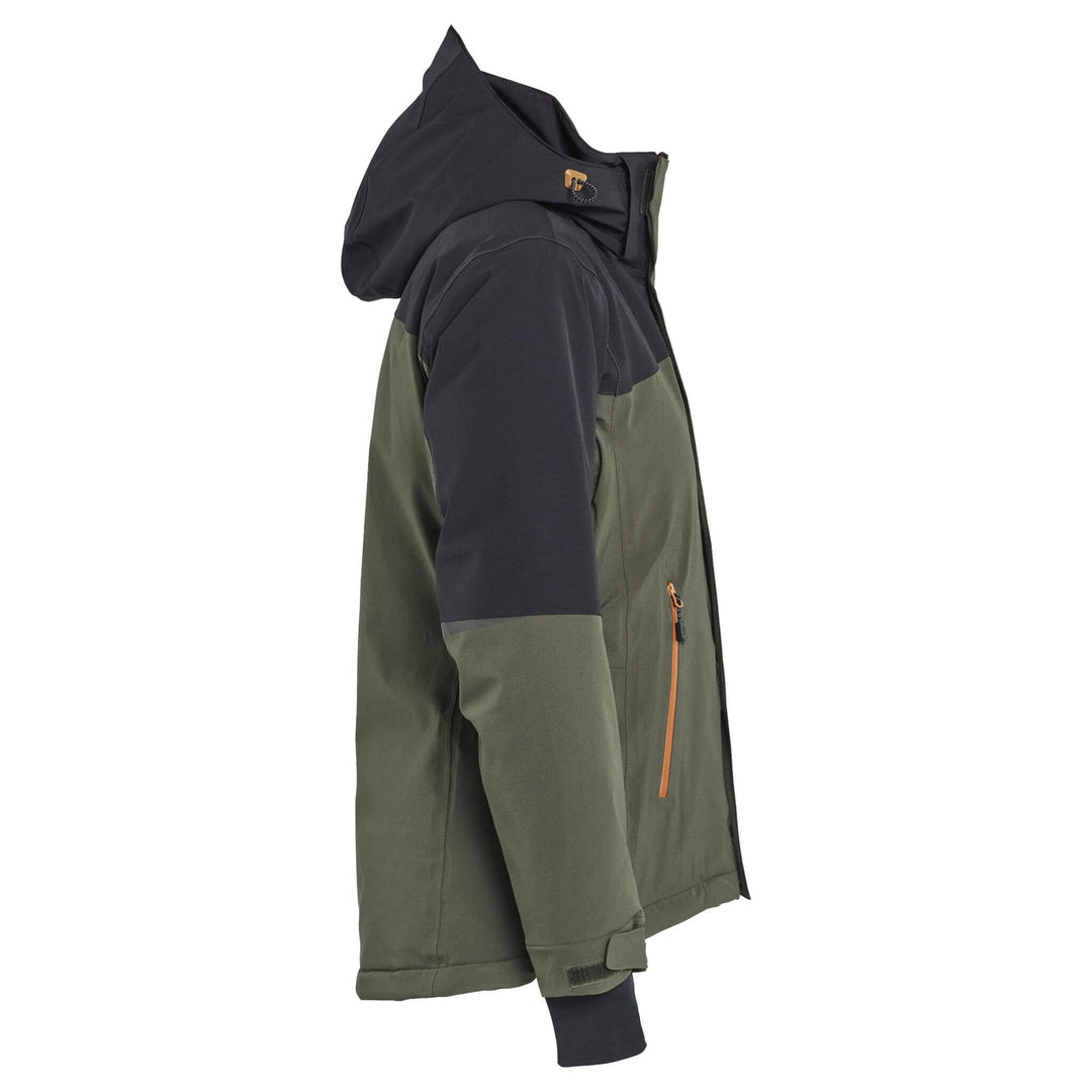 Blaklader 47071917 STRIKER Ladies Stretch Insulated Waterproof Winter Jacket Forest Green/Rust Right #colour_forest-green-rust