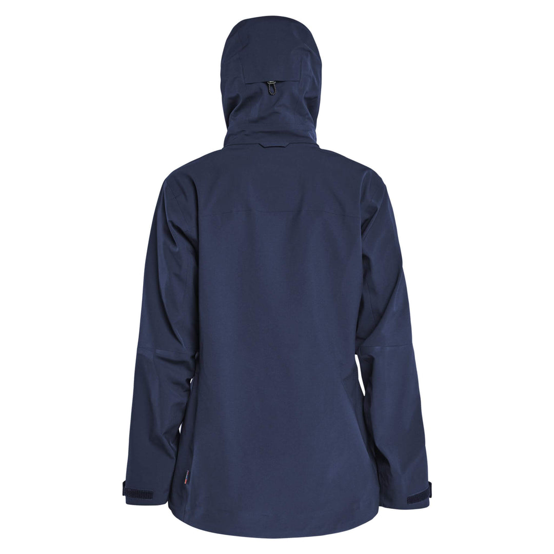 Blaklader 47081916 STRIKER Ladies Waterproof Hooded Stretch Shell Jacket Dark Navy Blue Additional 1 #colour_dark-navy-blue