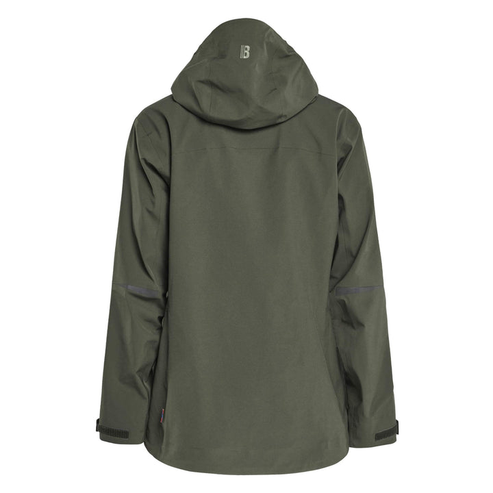 Blaklader 47081916 STRIKER Ladies Waterproof Hooded Stretch Shell Jacket Forest Night Rear #colour_forest-night