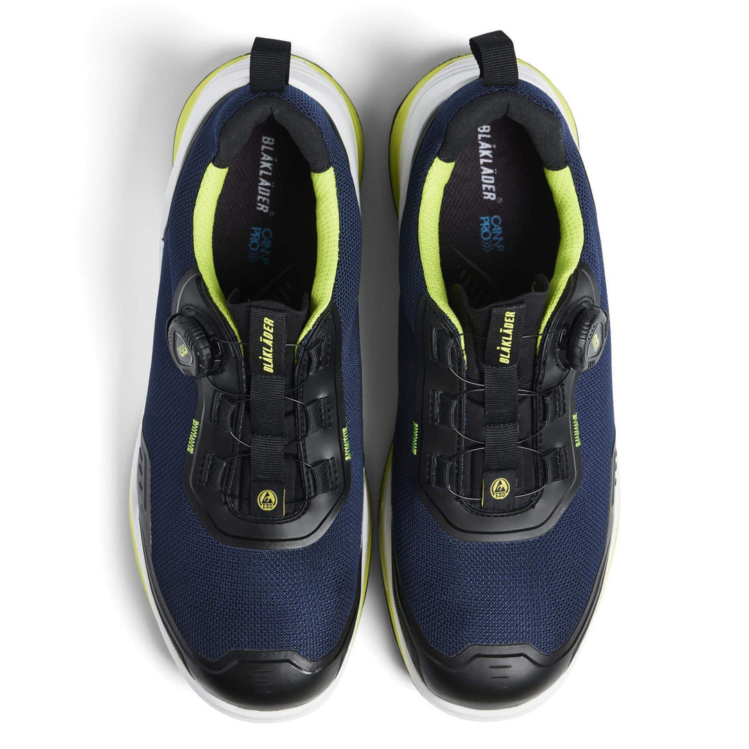 Blaklader 24860000 STRIKER S3 Lightweight ESD Freelock Safety Shoes Dark Navy/Lime Green Right #colour_dark-navy-lime-green