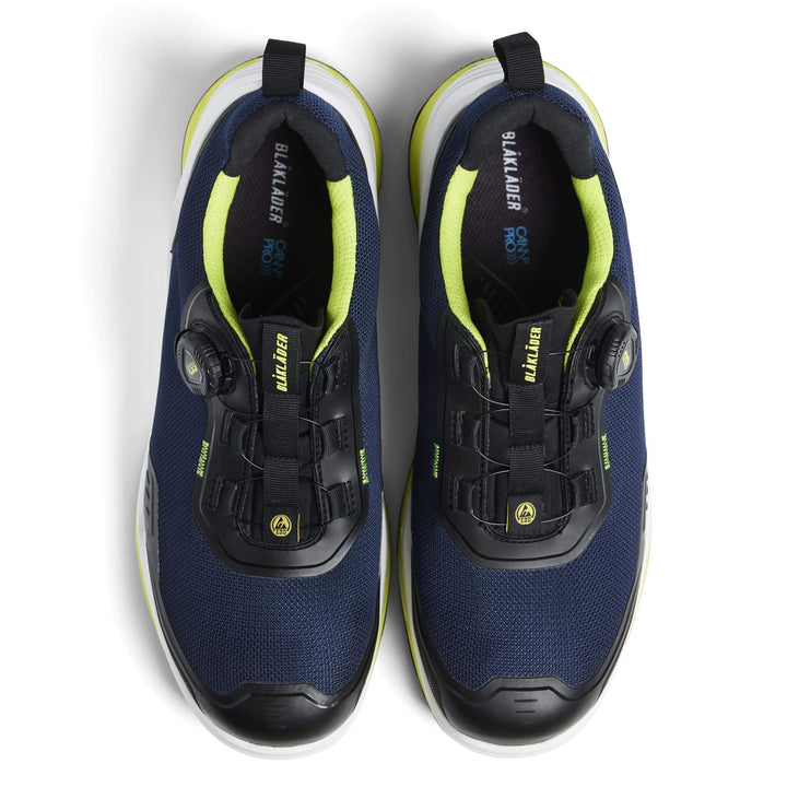 Blaklader 24860000 STRIKER S3 Lightweight ESD Freelock Safety Shoes Dark Navy/Lime Green Right #colour_dark-navy-lime-green