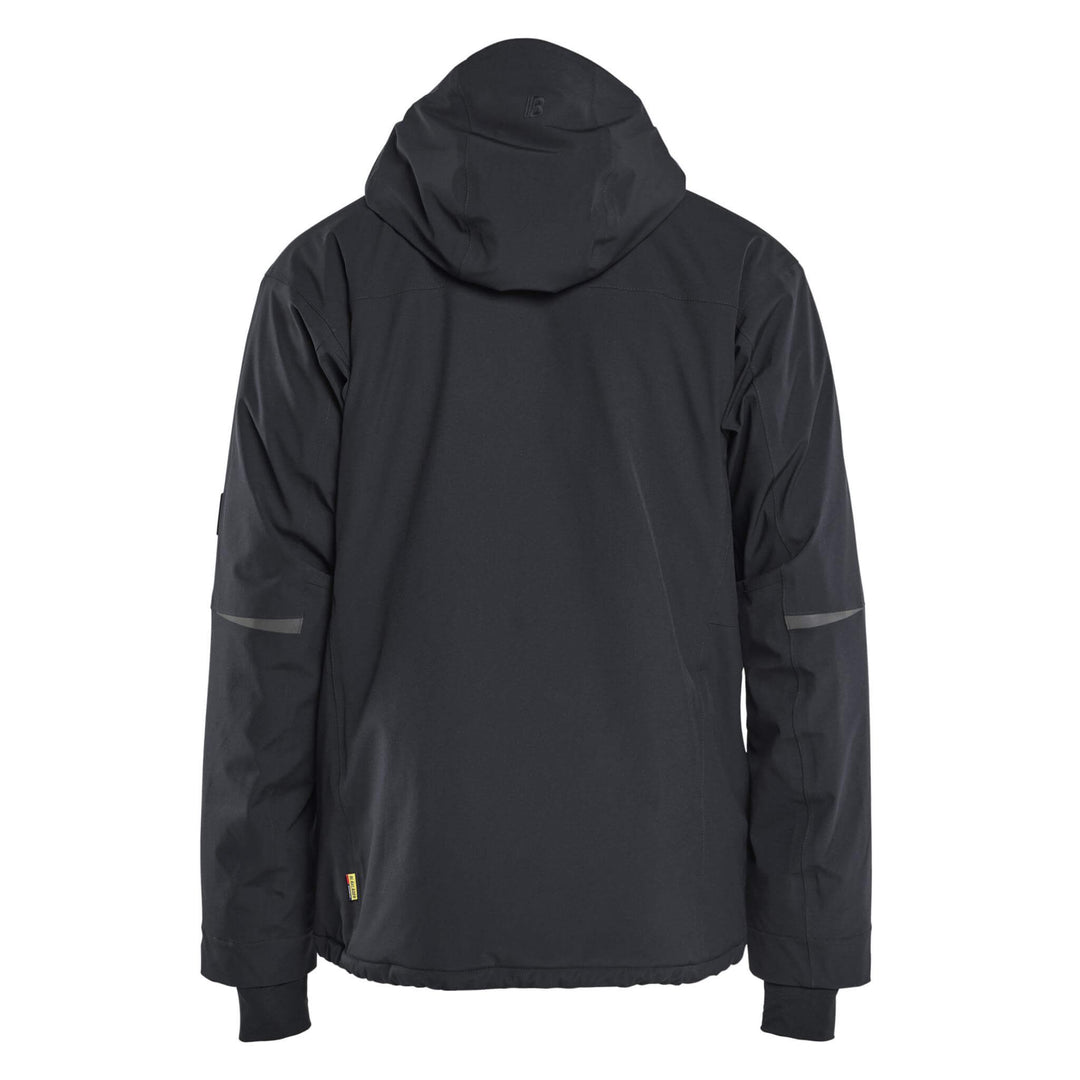 Blaklader 49911917 STRIKER Stretch Waterproof Winter Jacket Black Rear #colour_black