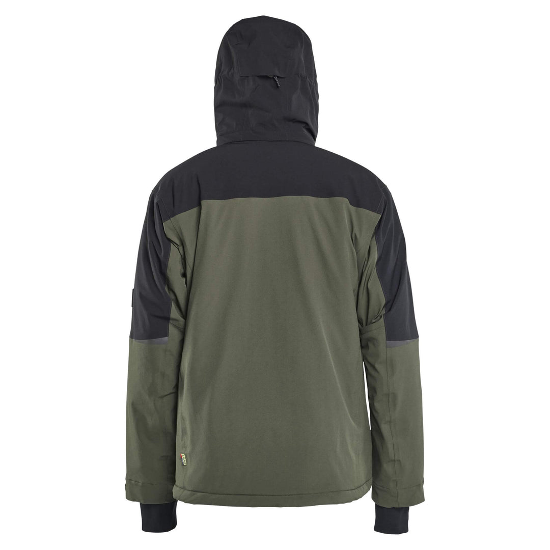 Blaklader 49911917 STRIKER Stretch Waterproof Winter Jacket Forest Green/Rust Additional 1 #colour_forest-green-rust
