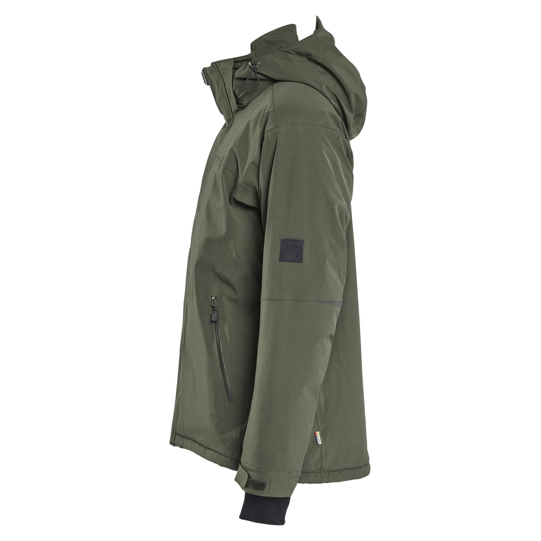 Blaklader 49911917 STRIKER Stretch Waterproof Winter Jacket Forest Night Left #colour_forest-night