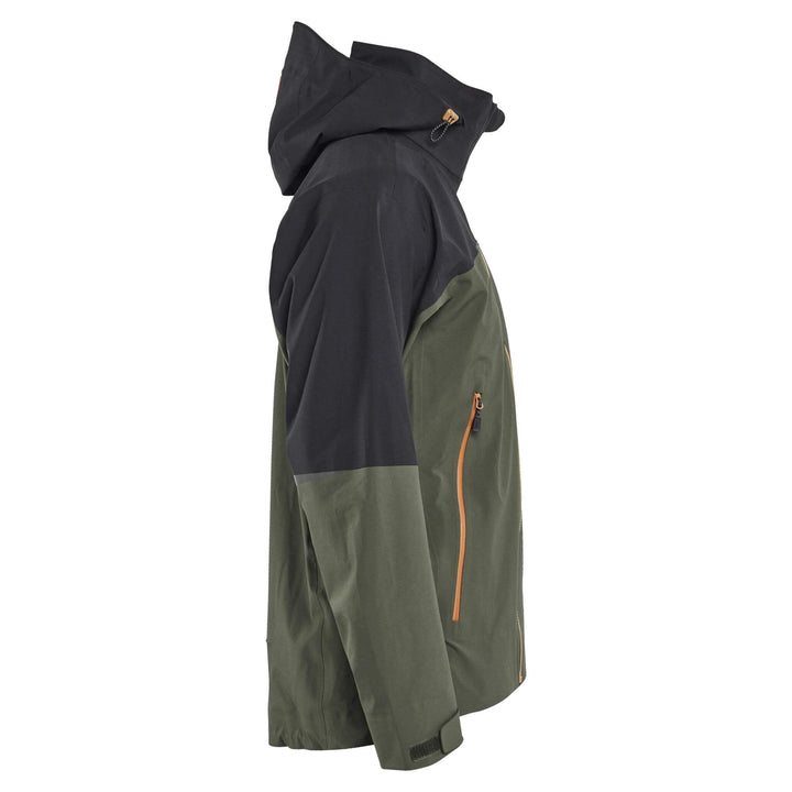 Blaklader 49801916 STRIKER Waterproof Stretch Shell Jacket Forest Green/Rust Right #colour_forest-green-rust