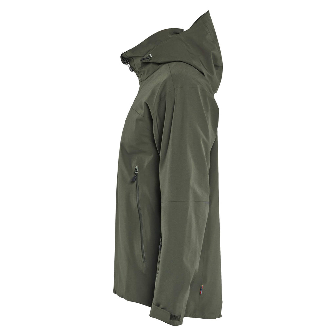 Blaklader 49801916 STRIKER Waterproof Stretch Shell Jacket Forest Night Left #colour_forest-night