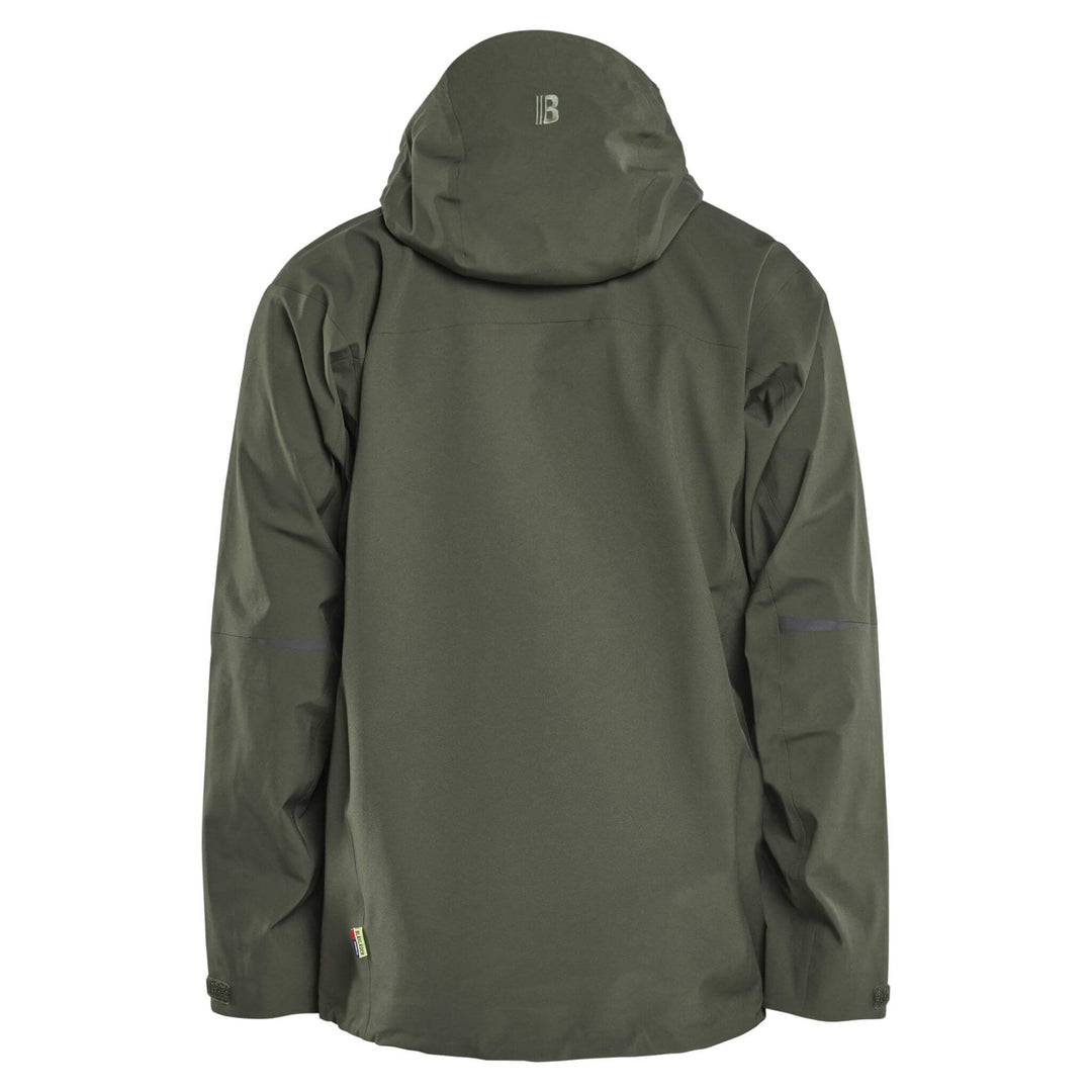 Blaklader 49801916 STRIKER Waterproof Stretch Shell Jacket Forest Night Rear #colour_forest-night