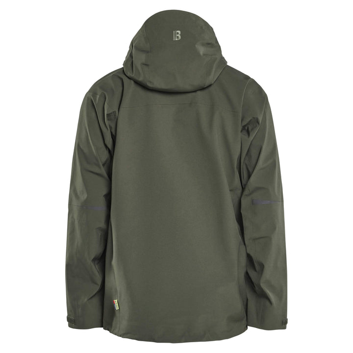 Blaklader 49801916 STRIKER Waterproof Stretch Shell Jacket Forest Night Rear #colour_forest-night