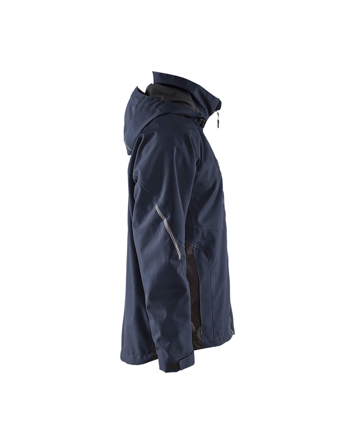 Blaklader 47901977 Shell Jacket Waterproof Windproof Dark Navy Blue/Black Right #colour_dark-navy-blue-black