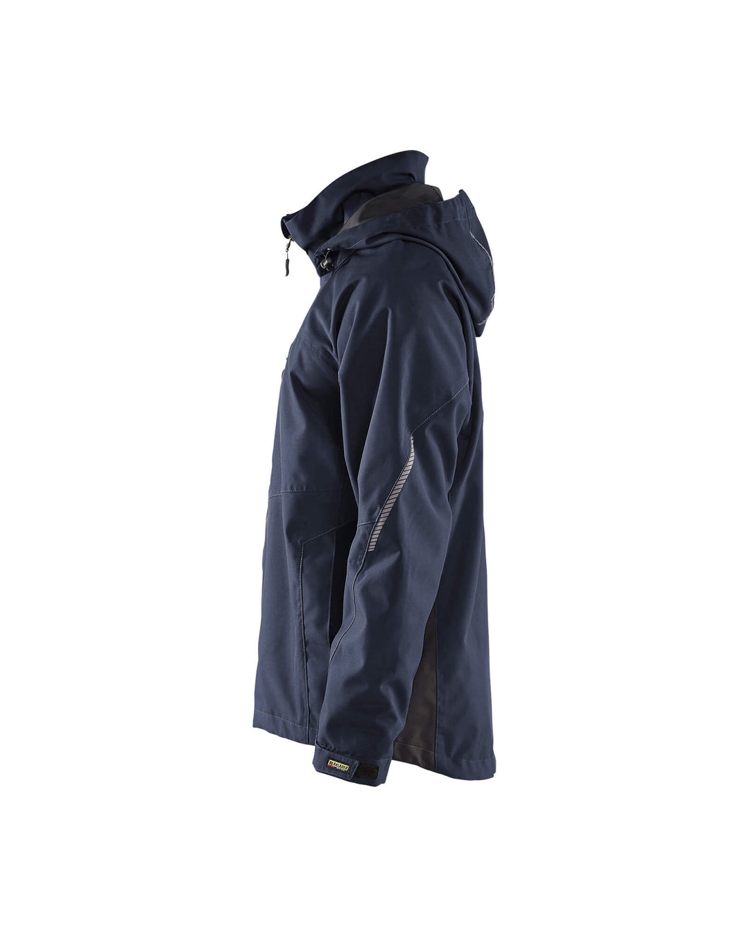 Blaklader 47901977 Shell Jacket Waterproof Windproof Dark Navy Blue/Black Left #colour_dark-navy-blue-black