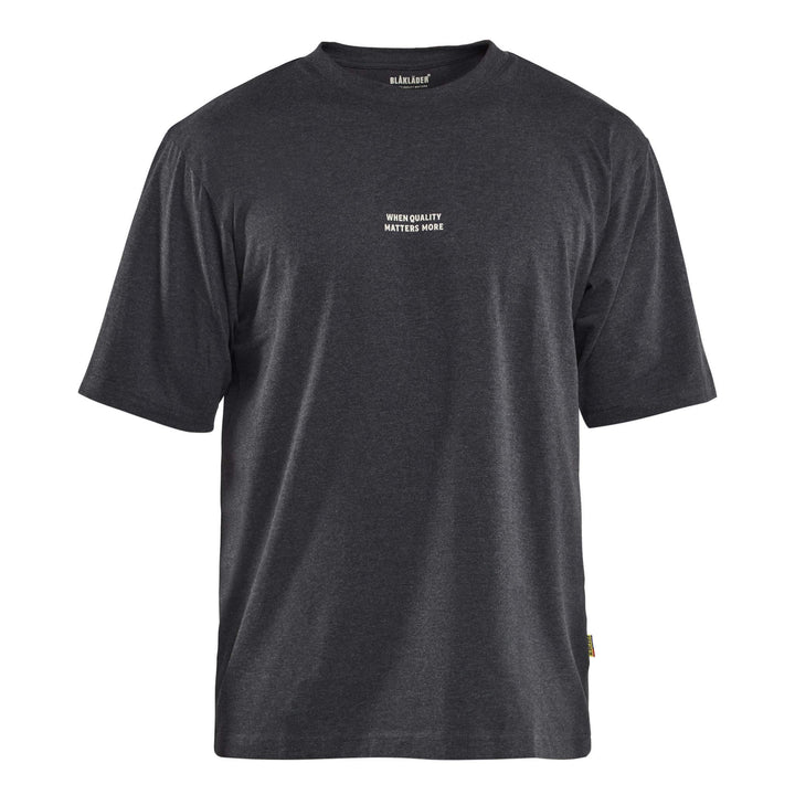 Blaklader 94271025 Snake Loose Fit Polycotton T-Shirt Black Melange Main #colour_black-melange