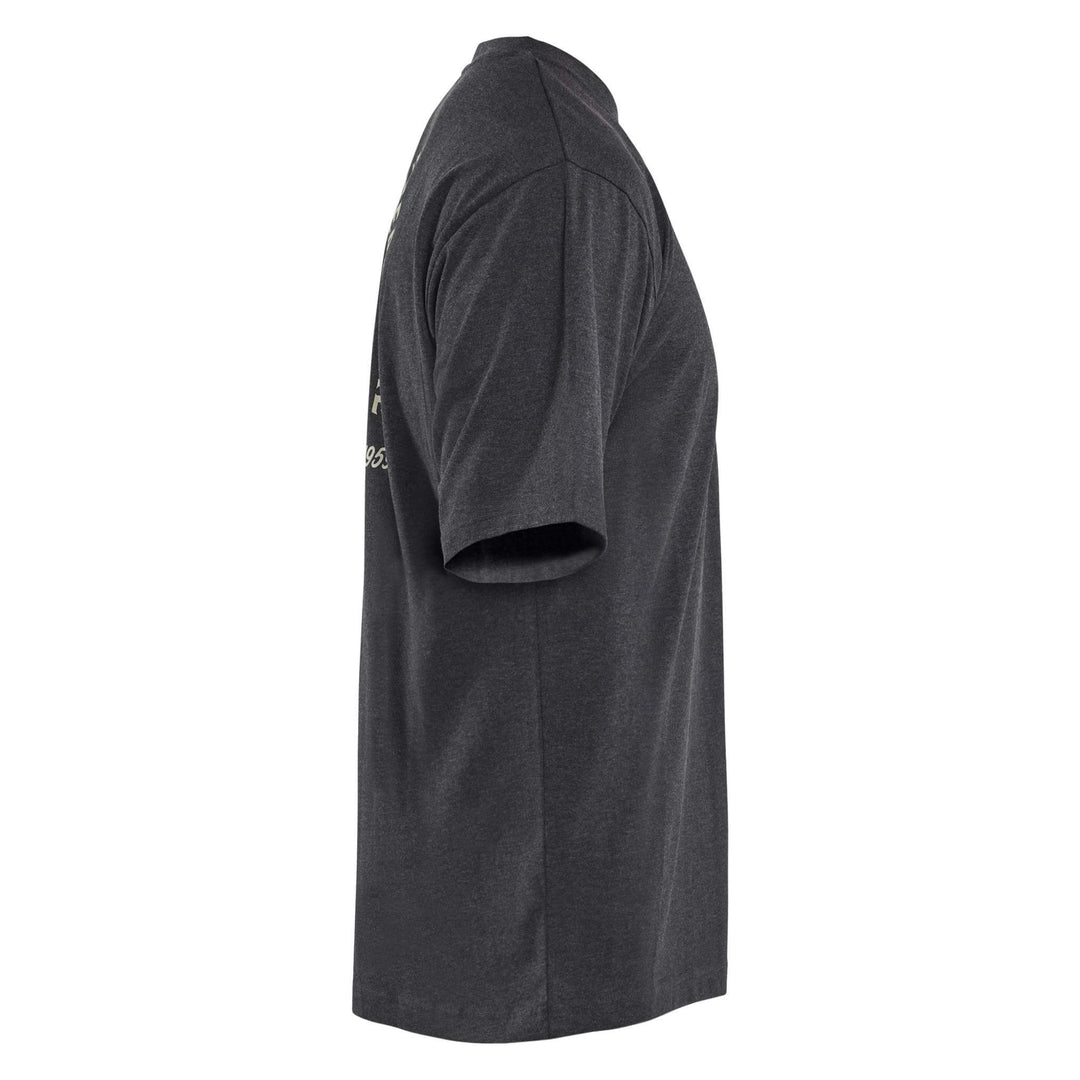 Blaklader 94271025 Snake Loose Fit Polycotton T-Shirt Black Melange Right #colour_black-melange