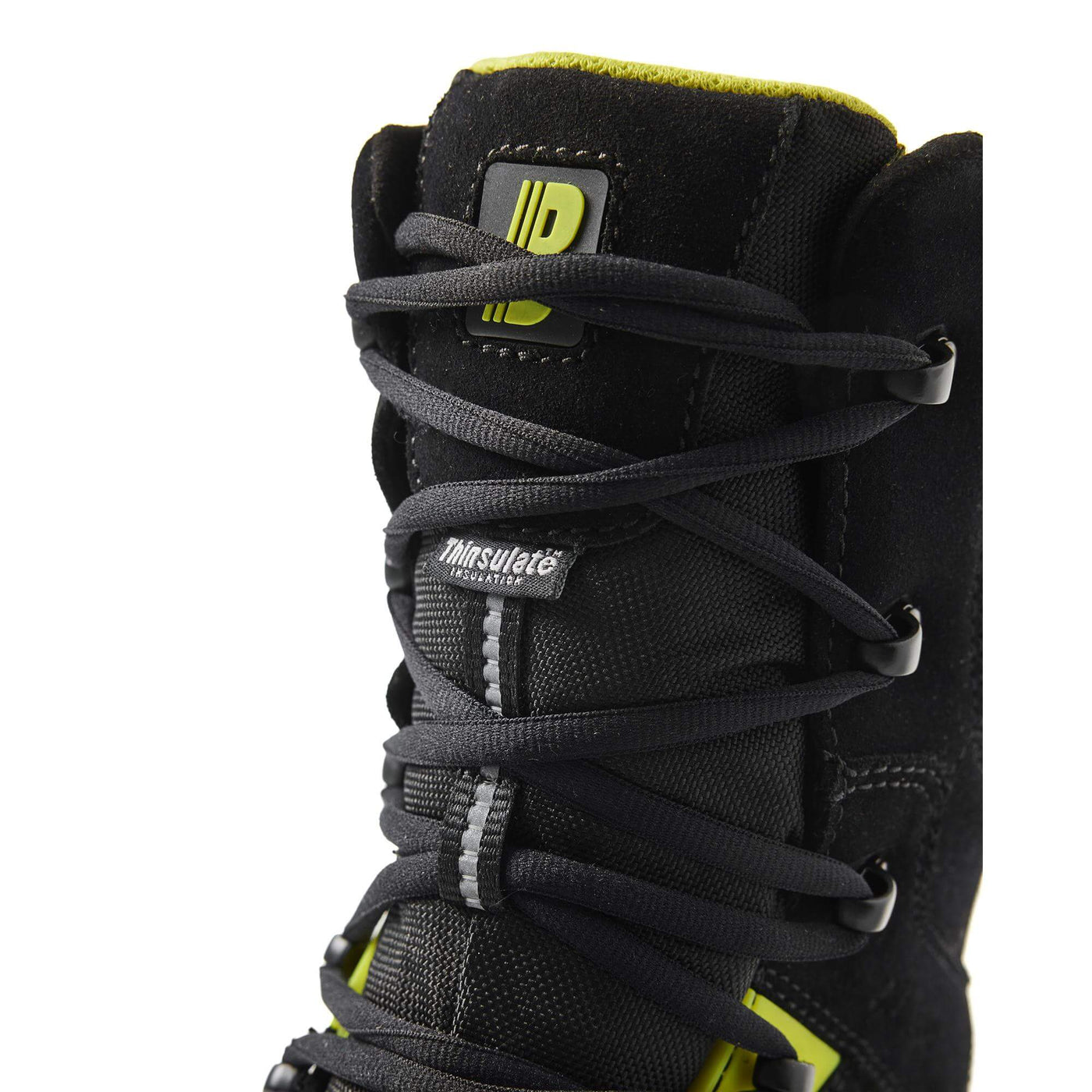 Blaklader 24900000 Storm Waterproof Cold Insulated Composite S3 High Leg Safety Boot Black/Hi-Vis Yellow Detail 1 #colour_black-hi-vis-yellow