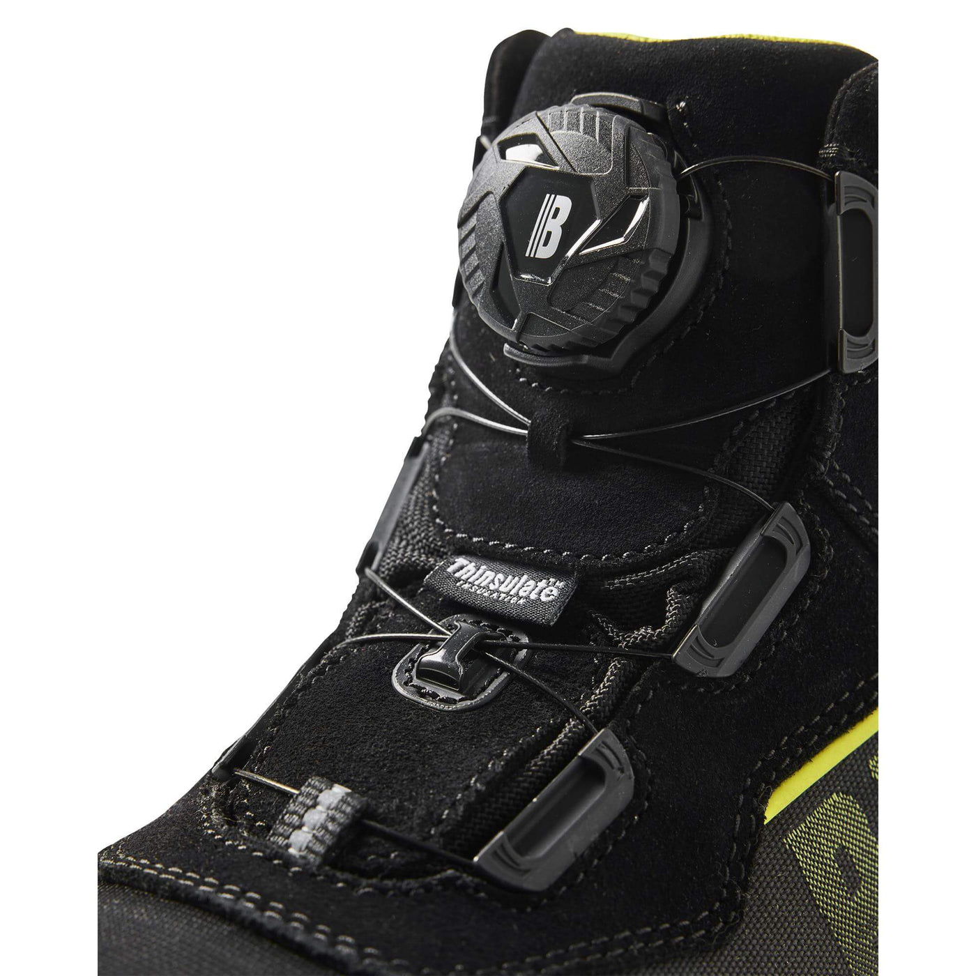 Blaklader 24780000 Storm Waterproof Cold Insulated Composite S3 Safety Boot Black/Hi-Vis Yellow Detail 1 #colour_black-hi-vis-yellow