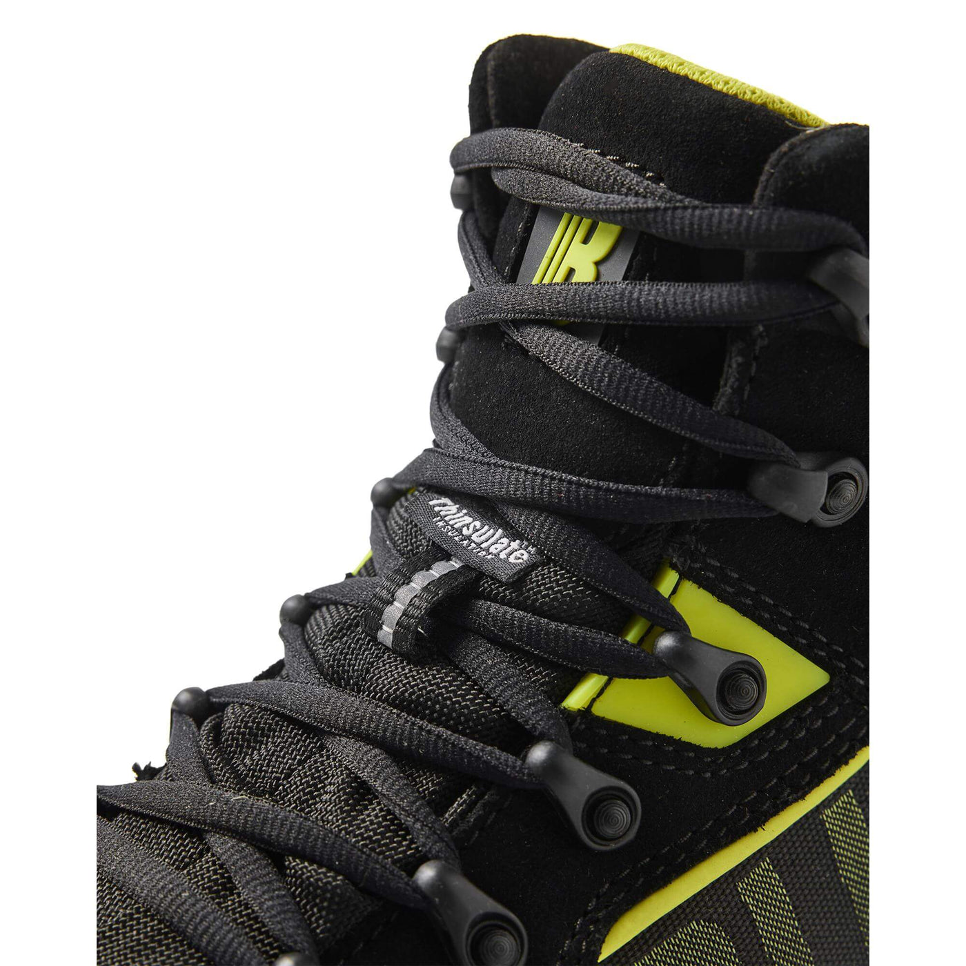 Blaklader 24790000 Storm Waterproof Metal-Free S3 Safety Boot Black/Hi-Vis Yellow Detail 1 #colour_black-hi-vis-yellow