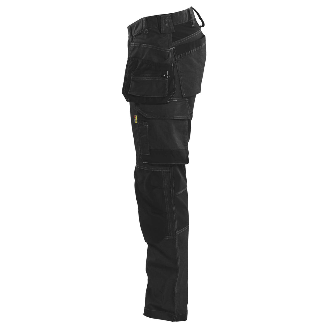 Blaklader 17501141 Stretch Denim Craftsman Trousers Black Left #colour_black