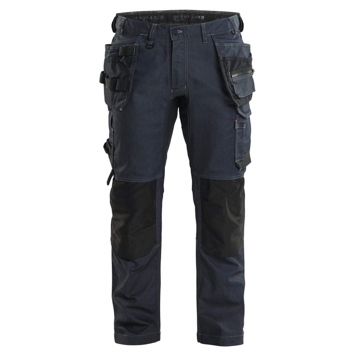 Blaklader 17501141 Stretch Denim Craftsman Trousers Navy Blue/Black Main #colour_navy-blue-black