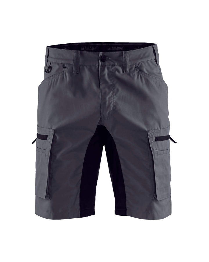 Blaklader 14491845 Stretch Service Shorts Mid Grey/Black Main #colour_mid-grey-black