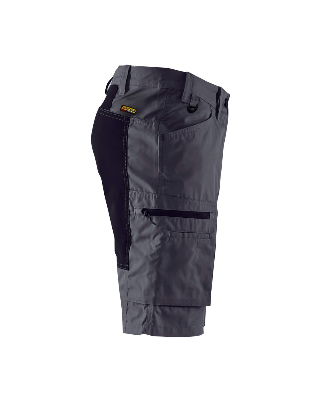 Blaklader 14491845 Stretch Service Shorts Mid Grey/Black Right #colour_mid-grey-black