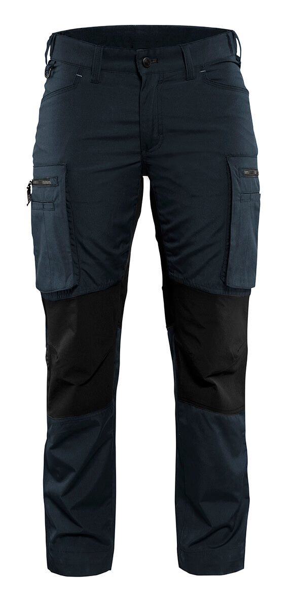 Blaklader 71591845 Stretch Service Trousers Dark Navy Blue/Black Main #colour_dark-navy-blue-black