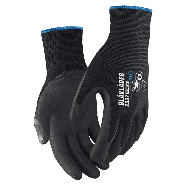 Blaklader 29371412 Supreme Warm Light Lined Winter Gloves Black Main #colour_black