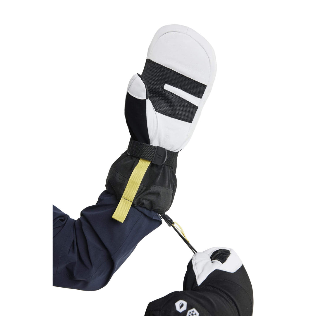 Blaklader 28131417 Supreme Warm Lined Goat Leather Waterproof Winter Gloves Black/White Detail 1 #colour_black-white